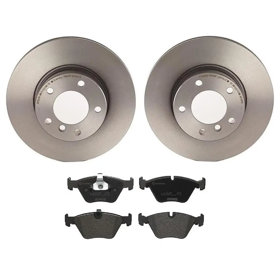 Brembo Kt04457 Brake Pad & Rotor Kit – Nao Ceramic Front Disc Package 1