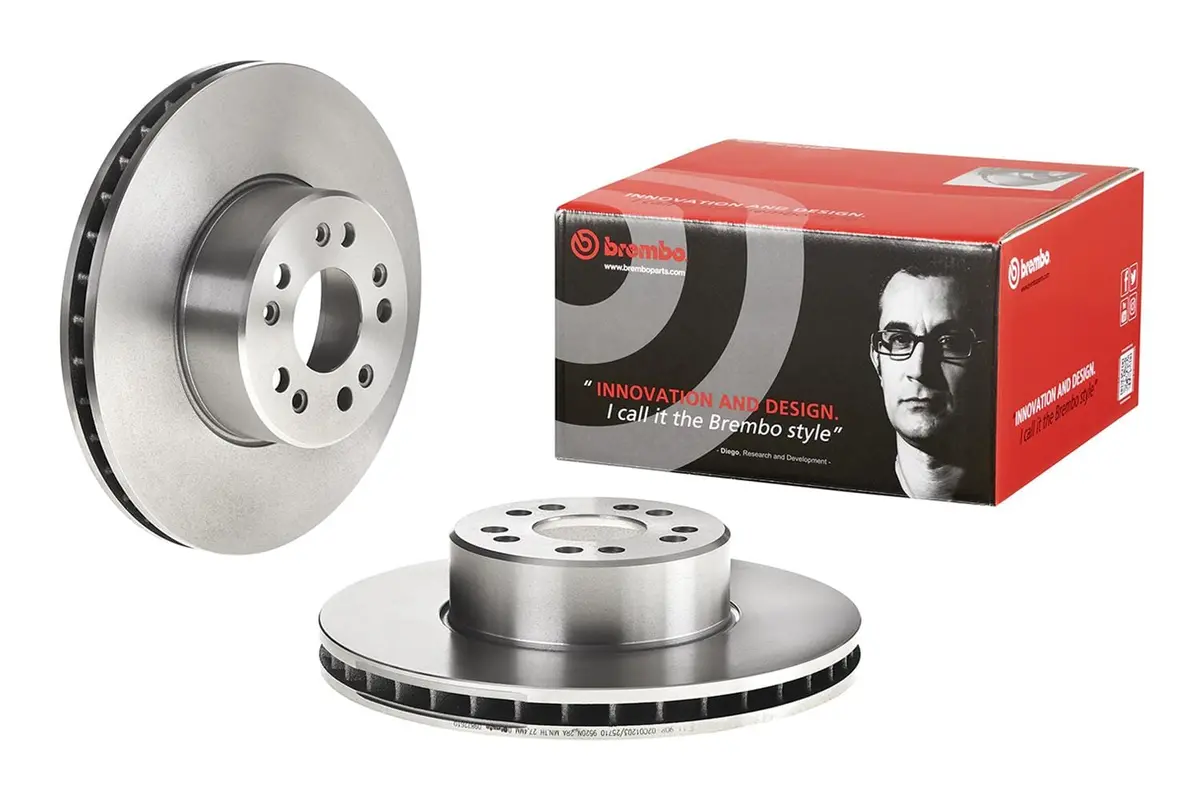 Brembo Uv-Coated Premium Brake Rotors – Drilled & Slotted 1
