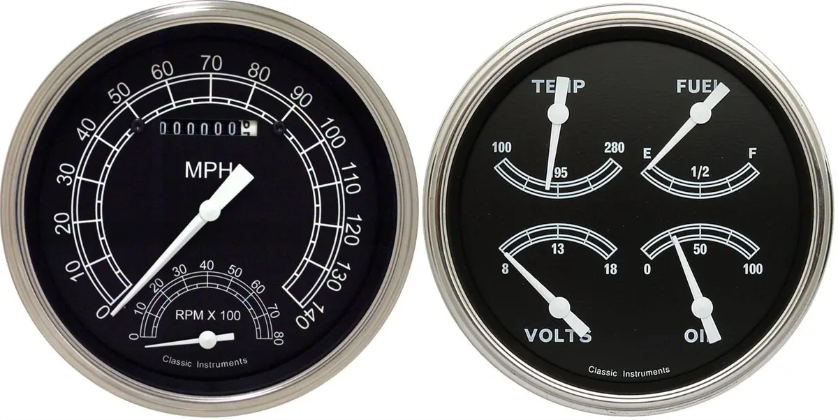 Classic Instruments Tr62Slf Traditional Analog Gauge Set 1