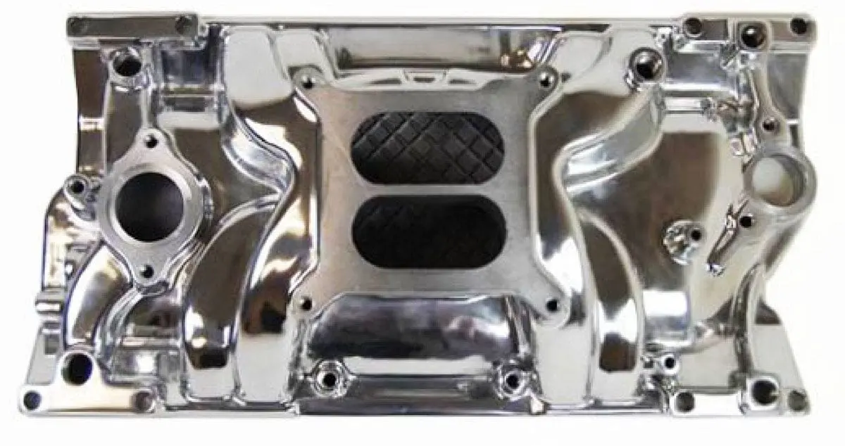 Vortec Aluminum Dual-Plane Intake Manifold – Rpcr1 (Polished, Sbc Fit) 1
