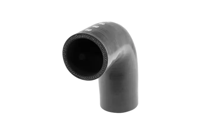 Black 90° Reducer Elbow Fitting – 2.00" To 2.50" Pipe Transition 1